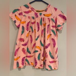 Wrangler Kids Pink Feather Print Top